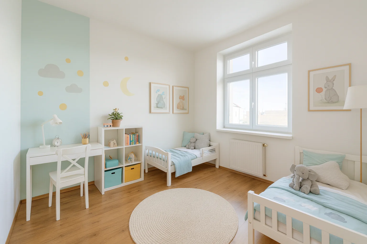 Ložnice po homestagingu — neutrální barevná paleta a čisté provedení